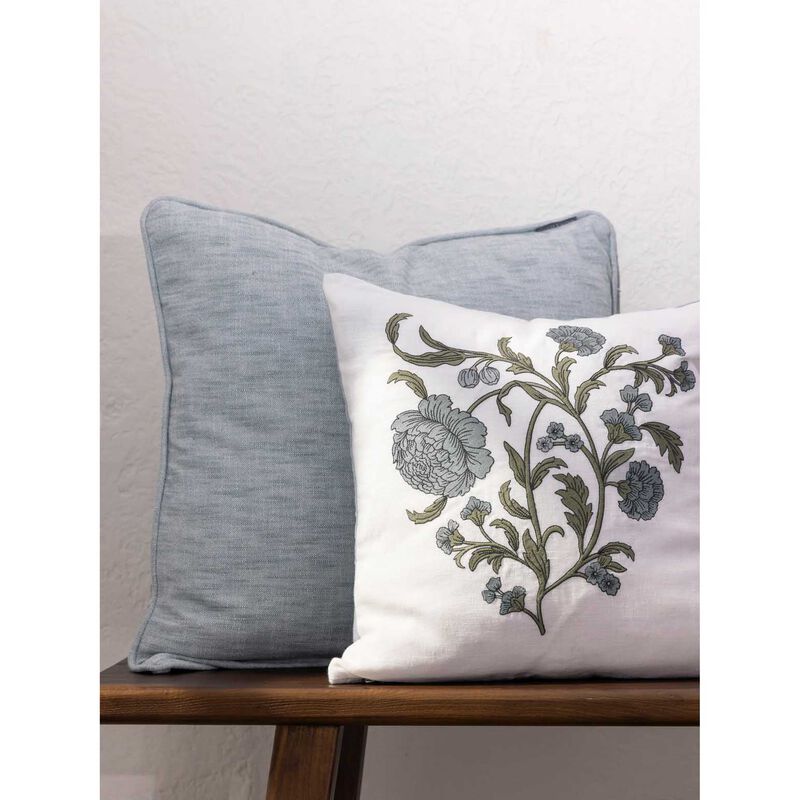 Wallace Cotton Arabella Embroidered Square Cushion Cover image number 3